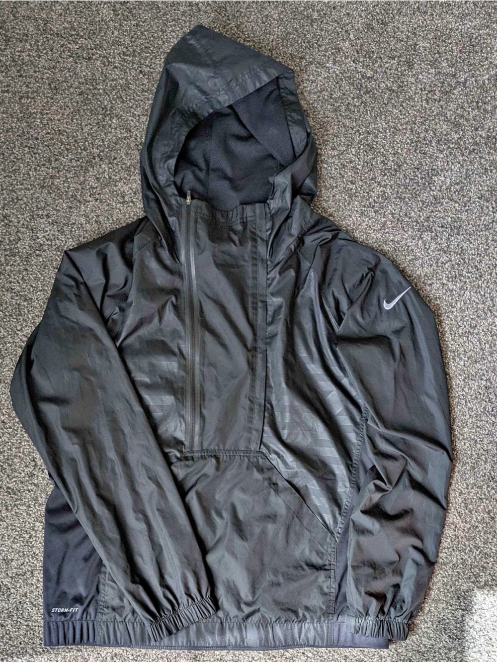 Nike Black Hooded Pullover Windbreaker